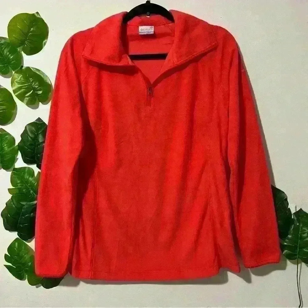 Columbia fleece zip up M salmon color